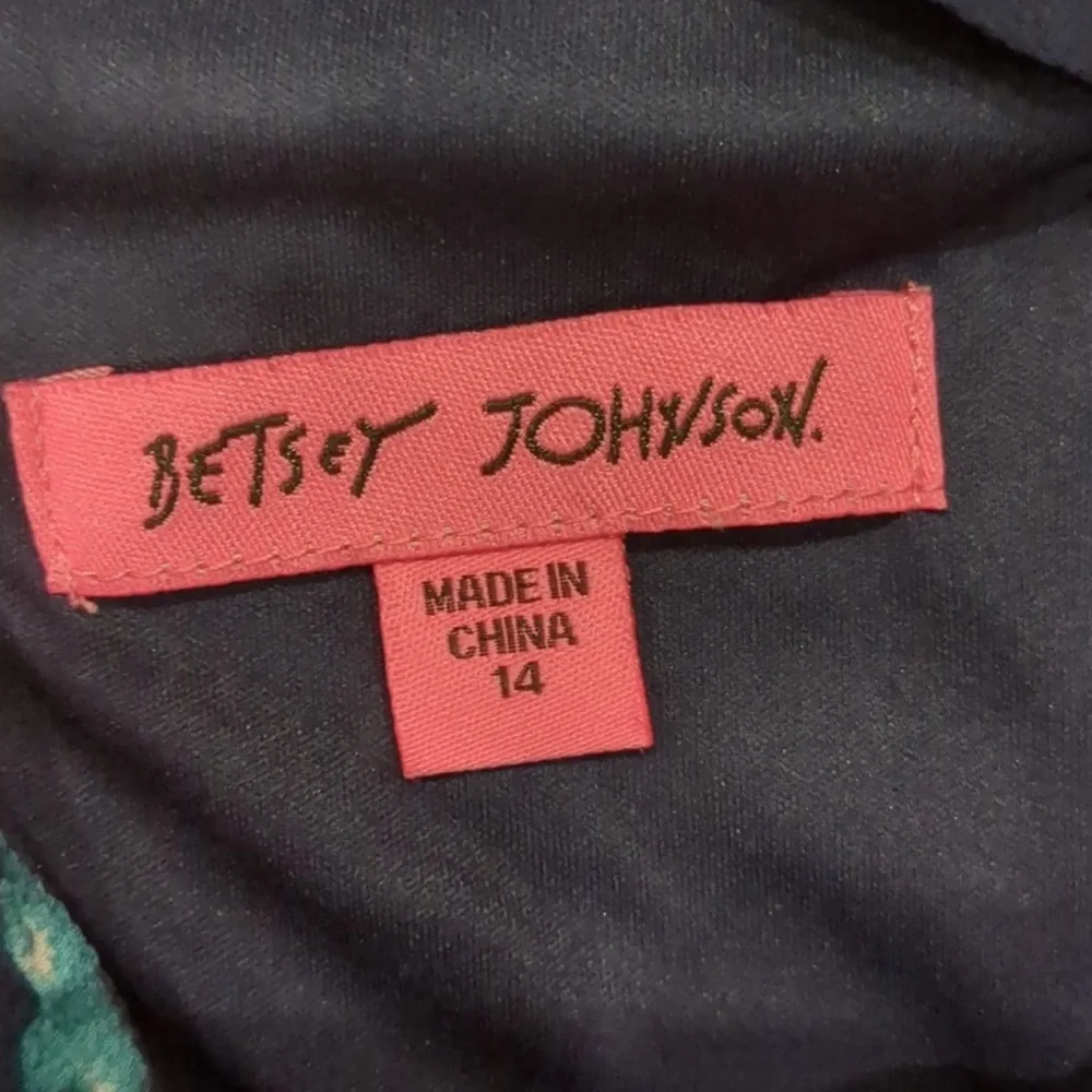 Betsey Johnson Navy Blue Floral Print Maxi Dress - Picture 4 of 5